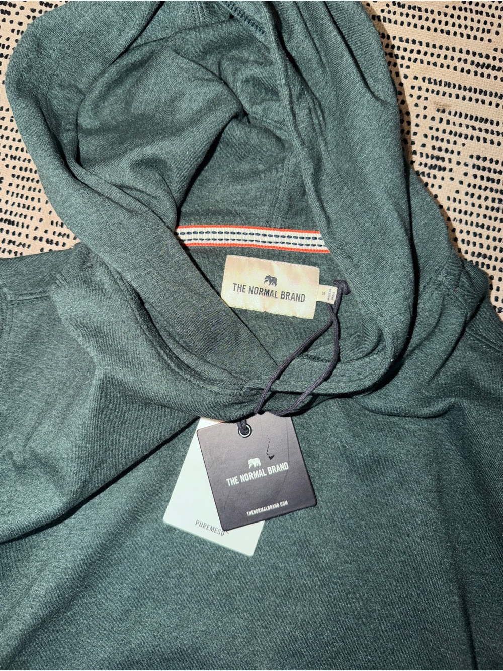 The Normal Brand Heathered Forest Green Hoodie NWT
